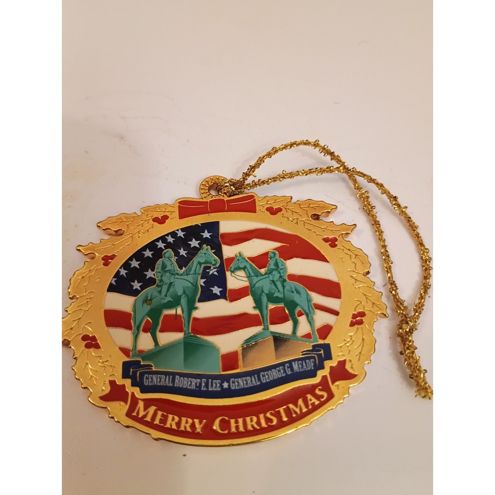 2005 Solid Pewter Christmas Ornament General Robert E Lee George G Meade Canada